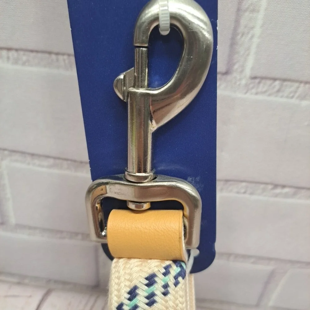 YOULY The Protector 6ft Dog Lead Zig Zag Nylon And Leather